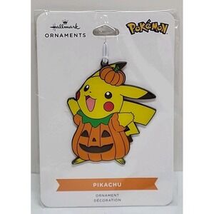 Hallmark POKEMON PIKACHU Pumpkin 🎃HALLOWEEN Metal‎ Ornament New